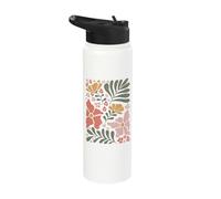 Boho Wildflowers Retro Floral Abstract Flower Stainless Steel Insulated Water Bottle