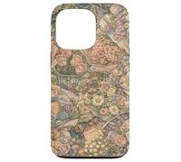 Boho Wildflowers Roses Vintage Tulip Lavender Flower Pattern Case for iPhone 13 Pro