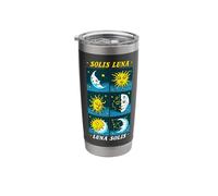 Boho Witchy Hippy Celestial Luna Solis Sun Man on The Moon Stainless Steel Insulated Tumbler