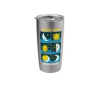 Boho Witchy Hippy Celestial Luna Solis Sun Man on The Moon Stainless Steel Insulated Tumbler