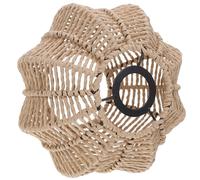 Boho Woven Paper Rope Pendant Lamp Shade for Ceiling Lights | Khaki Lantern Shape, Iron and Paper Build, Easy Install for Dining Areas and Restaurant Lighting