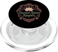 Boho Yoga Spiritual Gift For Yogi Mindful Lotus Flower PopSockets PopGrip for MagSafe