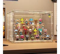 BOHOIDEE 2PACK 4 Tiers Clear Display Case for Figures, Acrylic Storage Organizers Box with Magnetic Door, Large Dustproof Showcase for Collectibles Action Figure