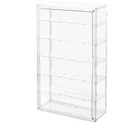 BOHOIDEE 6 Tiers Extra Large Clear Display Case for Figures, Acrylic Storage Organizers Box with Magnetic Door, Wall-Mounted Dustproof Showcase for Collectibles Action Figure