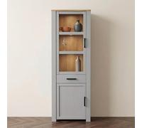 Bohol Display Cabinet - Narrow - Grey