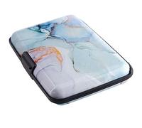 BOHONG RFID Blocking Credit Card Holder for Men Women - Stylish Travel Wallet - Best protection for Bank Debit, ID, ATM, Cards against Scanning Criminals, Marbling, S, Modern