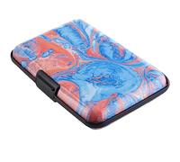 BOHONG RFID Blocking Credit Card Holder for Men Women - Stylish Travel Wallet - Best protection for Bank Debit, ID, ATM, Cards against Scanning Criminals, Water streaks, S, Modern