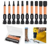 Bohoray 10 Pcs Hex Allen Key Drill Bit Set, Impact Hex Head Allen Wrench Set, S2 Steel Magnetic Hexagon Screwdriver Bit Set, 2” Long Magnetic Allen Wrench H1.5-H8