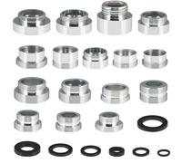 Bohoray 16 PCS Faucet Adapter Kit, Kitchen Tap Adapter Kit with 34PCS Spacers, Male Female M16-28 Sink Faucet Adapter for Male Female Sink Faucet, Sink Sprayers, Garden Hose, Water Filters
