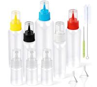 Bohoray Squeeze Writer Bottles, 8PCS Squeeze Bottles for Icing, 1/2/4/6 Ounce Cookie Icing Bottle for Cookies Cake Decorating Coloring Baking Pancake Decor, PE Material, BPA Free