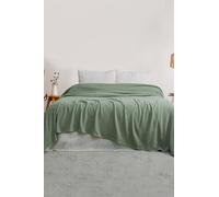 BOHORIA Chess Bedspread 220 x 240 cm Extra Large 100% Cotton Oeko-Tex® Throw for Sofa, Armchair & Bed Sofa Blanket Wool Blanket (Emerald, 200 x 230 cm)