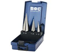 Bohrcraft Stepped Drill High-Speed Steel in ABS Box, 3 Pieces, Size 1, 2 A, 3 A, STB3 K Quantity: 1 Piece 17601330003.