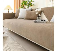 BohrenCL Funny Fuzzy Couch Covers, Non Slip Sofa Protector, Herringbone Chenille Fabric Furniture Protector