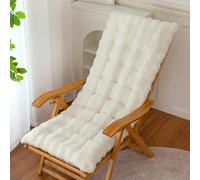 BohrenCL Lounger Cushion Pad, Sun Lounger Cushion Pad, Rabbit Velvet Reclining Armchair Pads, Garden Furniture Cushions, Indoor Outdoor Chaise Lounge Cushion, Recliner Relax Chair Pad(No Chair)