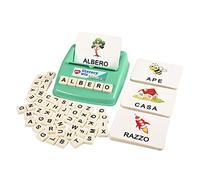 BOHS Italian Literacy Wiz Fun Game - See and Hide Spelling - 60 Flash Cards - Preschool Language Learning Educational Toys