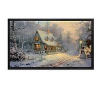 BOHU ARTS Christmas Lodge Canvas Art Paintings Landscape Wall Art for Bedroom Livingroom Office Framed Ready to Hang