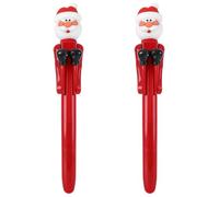 Bohue 2 PCS Christmas Boxing Pens Novelty Santa Interactive Writing Pen Fun Character Confrontation Ballpoint Pen Special Festive Surprises for Xmas Birthday School Office