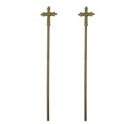 Bohue 2 Pieces Egyptian Style Scepter Staff Gold Saint Cross Staff Egyptian Walking Stick Pharaoh Staff Halloween Costume Cosplay Prop for Kids Adult