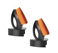 Bohue 2Pcs Car Tire Tyre Shine Applicator Auto Tyre Cleaning Pads Portable Car Tire Wash Brush with Handle Car Cleaning Products Wash Accessories