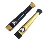 Bohue 2pcs Plastic Pirate Telescope Toy Portable Collapsible Handheld Telescope Kids Mini Pirate Spyglass Halloween Decoration for Pirate Costume Accessories