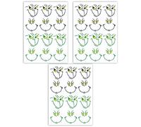 Bohue 3 Sheets Grinch Faces Decal Stickers Christmas Decorations Stickers Cartoon Decals Grinch Christmas Window Clings Sticker for Glass Cups DIY Crafts