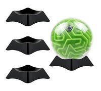 Bohue 4Pcs Black Ball Stand Exercise Ball Chair Stand Base Soccer Balls Sport Display Stand Holder Sport Balls Display Rack for Basketball Volleyball Football