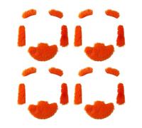 Bohue 4pcs St Patrick's Day Ginger Leprechaun Beard Adult Deluxe Orange Leprechaun Ginger Beard St Patricks Day Beard Accessories Side Burns & Eyebrows Irish Party Supplies