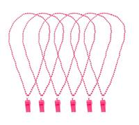 Bohue 6pcs Hen Party Hottie Whistle Pink Plastic Whistle Girl Night Bachelor Party Decoration Novelty Accessories for Hen Night