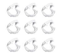 Bohue 9pcs Vampire Teeth Fangs Braces Halloween Party Costume Props Plastic White Denture Cover Integrated Cosplay Clothing Accessories