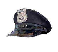 Bohue Police Hat Flat-Top Cap Policeman Outfit Adult Fancy Dress Accessories Halloween Cosplay Dress up for Adult