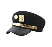 Bohue Unisex Cosplay Hat with Metal Pins Cosplay Costumes Prop Army Military Flatcap Anime Hat for Halloween