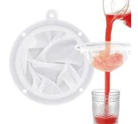 BOHUIMYI 300 Mesh Fine Funnel Strainer 13cm, Ultra-Fine Food Grade Nylon Filter Sieve, Heat Resistant Reusable Mesh Strainer for Frying Oil Juices Wine Jam Cooking Brewing Canning