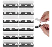 BOHUIZ 12 Pairs Magnetic Curtain Closure, Durable Blackout Blind Accessory for Window Blinds Curtain Closure with Adhesive Curtains Magnets Clips for Blackout Curtains DIY ID Badge