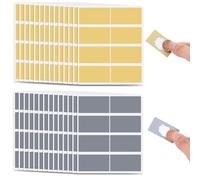 BOHUIZ 224Pcs 42x23 mm Scratch Off Sticker Sheets, Scratch Cards Make Yourself Gold and Silver Scratch Labels DIY Scratch Labels Self Adhesive Scratch Off Label for Game, DIY, Travel Voucher, Gifts