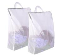 BOHUIZ 2Pcs Large Mesh Laundry Bags with Zipper, 20X16 Inch Net Laundry Bag Reusable Laundry Bags Washing Bag with Handles for Delicates Clothes College Dormitories Apartments(Fine Mesh)