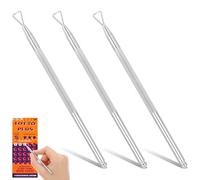 BOHUIZ 3 Pcs Lottery Ticket Scratcher Tool, Metal Scratch Off Tool Lottery Scratcher Tool Lottery Ticket Holders Multi-Use Lotto Scratcher Tool Save Arthritic Hands for Lottery Ticket Stickers Labels