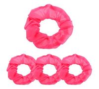 BOHUIZ 4 Pcs Neon Red Scrunchie for hair 80s, Elastic Neon Red Scrunchie Bulk Thick Hair Ties for Women Girls Hairs Accessories