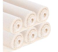 BOHUIZ 6 Pcs Punch Needle Fabric for Overlocking Edges, 7.9 x 7.9 Inch Tufting Cloth Monks Cloth for Punch Linen, Squares Punch Needle Embroidery Fabric for Handwork DIY Art Craft