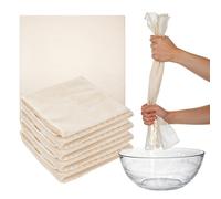 BOHUIZ 6 Pcs Reusable Unbleached Cotton Cheesecloth for Straining, 20" x 20" Cheesecloth for Straining, Hemmed Fine Cheese Cloths for Cooking, Cheese Cloth for Turkey Baking Juicing Cheese Making