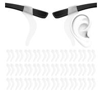 BOHUIZ 60Pcs Silicone Eyeglass Ear Cushions, Stop Glasses Slipping Down Nose Grips Comfortable Eyeglass Ear Hook Sleeve Glasses Accessories for Glasses, Sunglasses, Reading Glasses(White)