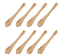 BOHUIZ 8 Pcs Small Wooden Spoons, 3.5 Inch Mini Wooden Spoons Handmade Tiny Spoons for Cooking Sugar Sauces Creamer Honey Salt Tea Coffee Jam Kitchen Supplies
