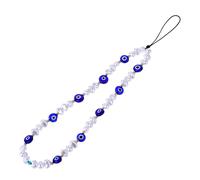 BOHUIZ Beaded Mobile Phone Charm, Blue Evil Eye Phones Lanyard Gemstone Phone Wrist Strap Keychain for Men Women Cell Phones String Strap