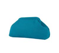 bohunono Woven Clutch Purses for Woman,Summer Beach Purse for Vacation, Woven Striped Dumpling Bag,Crochet Evening Handbag, E-light Green, M