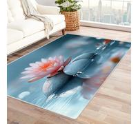 BOHUO Area Rugs for Bedroom, Vintage Boho Ocean Carpets Zen Flowers Home Decor Washable Area Rugs for Entryway Bedroom Living Room Laundry Room Indoor carpet(Pink)-210x270cm