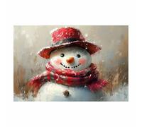 BOHUO Painting Christmas Canvas Wall Art Prints Home Decor Winter Artwork Modern Nature Picture Seascape for Office Living Room Bathroom(Red 5)-70x100cm Unframed