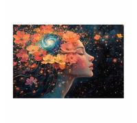 BOHUO Vintage Wildflower Canvas Wall Art Flower Woman Modern Seascape Canvas Prints Seaview Landscape Artwork for Home Office Decorations(Colorful 29)-30x45cm Unframed