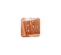 Bohxantium Gold Fall Orange Beaded Bracelets Stack for Women, 12PCS Boho Handmade Stackable Stretch Stars Seed Beads Accessories Jewelry Costumes Trendy Friendship Birthday Gift