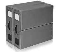 Boic 2 Pcs Bedding Organiser, Bed Sheet Organisers,Bedding Storage Box,Grey
