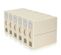 Boic 6 Pack Bed Sheet Organiser Folding Storage, Bedding Storage Box Linen Storage Box Linen Closet Organisers For Blanket, Duvet Cover Set, Bed Sheet Set (Beige)