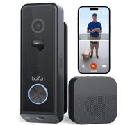 BOIFUN 2026 Video Doorbell Camera Wireless 2K Dual Cameras, No Monthly Fee | Parcel Protection, Human Detection, Colour Night Vision, with Bracket, Rechargeable Battery/Wired, Alexa, IP65, 2.4GHz